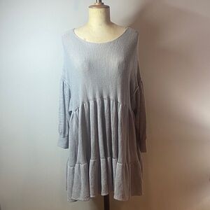 WeTheFree Free People Knit Babydoll Tunic Top Small Cottagecore Balletcore Boho